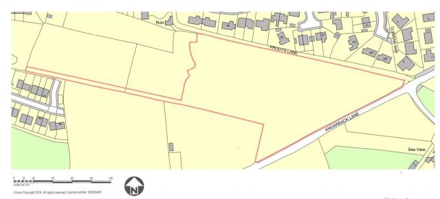 A map of the site in the planning documents
