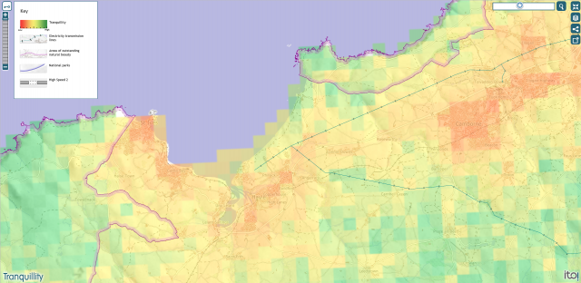 Tranquillity map - Hayle, Angarrack, Connor Downs, Gwithian 2015